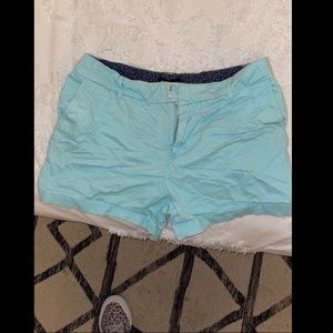 Blue mini shorts